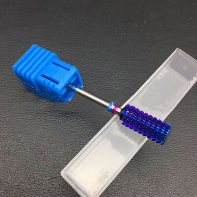 1 τμχ Μπλε τρυπάνι καρβιδίου βολφραμίου γρέζια νυχιών Τρυπάνι με μεταλλικό φρέζα λίμα νυχιών για μανικιούρ Ηλεκτρικό μύλο μηχανήματος