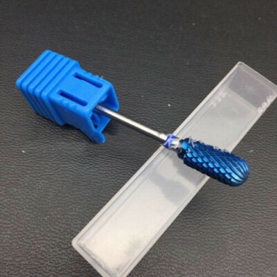 1 τμχ Μπλε τρυπάνι καρβιδίου βολφραμίου γρέζια νυχιών Τρυπάνι με μεταλλικό φρέζα λίμα νυχιών για μανικιούρ Ηλεκτρικό μύλο μηχανήματος