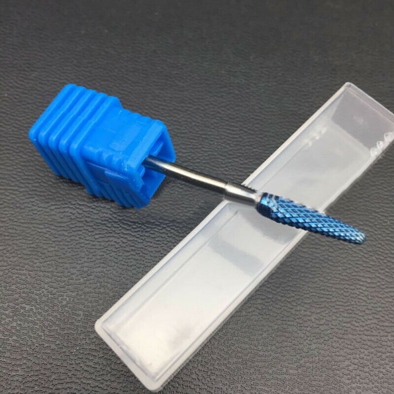 1 τμχ Μπλε τρυπάνι καρβιδίου βολφραμίου γρέζια νυχιών Τρυπάνι με μεταλλικό φρέζα λίμα νυχιών για μανικιούρ Ηλεκτρικό μύλο μηχανήματος