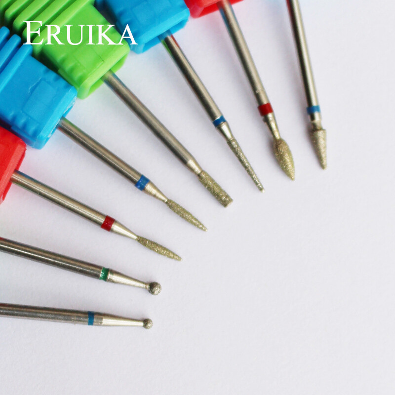 ERUIKA 8 Dijamantno svrdlo za nokte Rotirajuće svrdlo Alati za pedikuru Električni stroj za manikuru noktiju Pribor za bušilice Glodalice za nokte