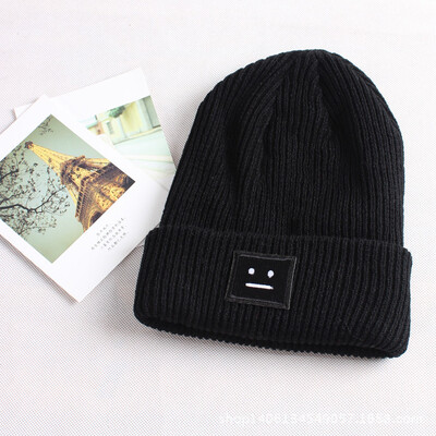 AC Studios Χαμογελαστό πρόσωπο Beanie Skull Caps πλεκτά κασμίρ Eye Ζεστό ζευγάρι λάτρεις Καπέλα ακμής Tide Street Hip-hop Μάλλινο καπάκι για ενήλικες