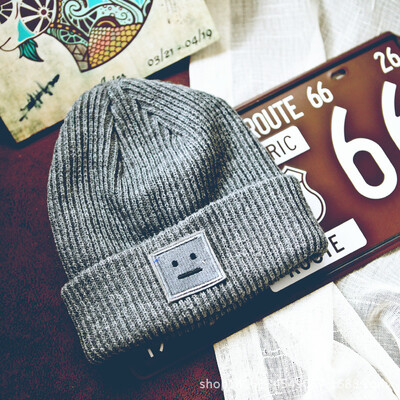 AC Studios Χαμογελαστό πρόσωπο Beanie Skull Caps πλεκτά κασμίρ Eye Ζεστό ζευγάρι λάτρεις Καπέλα ακμής Tide Street Hip-hop Μάλλινο καπάκι για ενήλικες