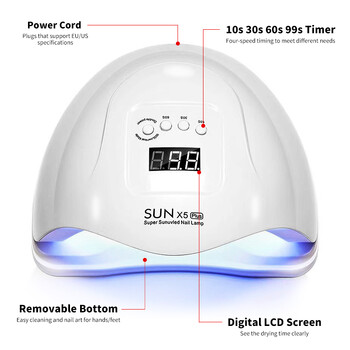 Λάμπα στεγνώματος νυχιών για νύχια UV Light Gel Polish Manicure Cabin Led Lamps Nails Dryer Machine Professional Equipment Tools