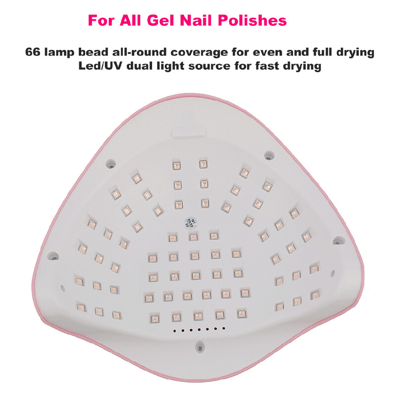 SUNX12 Max 280W nagų lempa rožinė nagų džiovintuvas manikiūrui 66 LED UV šviesa greitai kietėjanti Autosense nagų lempa su pagrindu