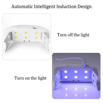 Μίνι πτυσσόμενο ροζ φωτιστικό νυχιών UV LED στεγνωτήριο νυχιών Gel βερνίκι νυχιών Μηχανή πολυμερισμού UV φως για νύχια DIY Εργαλεία στεγνώματος νυχιών