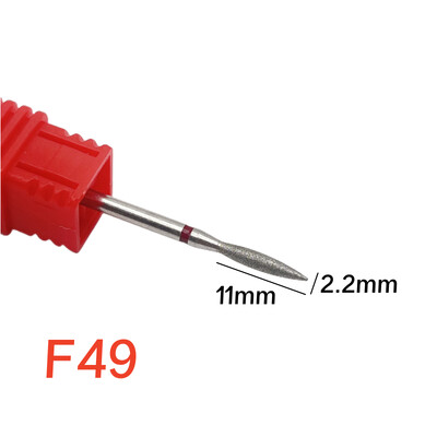 Τρυπάνι 3/32'' για καθαρό τρυπάνι επιδερμίδας για μανικιούρ πεντικιούρ Διαμαντένιες μύτες λίμας E-κόφτης φλόγας για ηλεκτρικά εργαλεία νυχιών για λίμα νυχιών