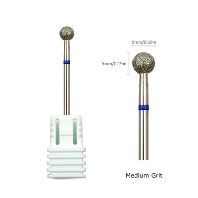 Τρυπάνι καθαρού νυχιού HYTOOS 5mm με μπίλια για την επιδερμίδα, Titanium Russian Diamond Nail Cleaner Εργαλείο καθαρισμού νυχιών για νεκρό δέρμα