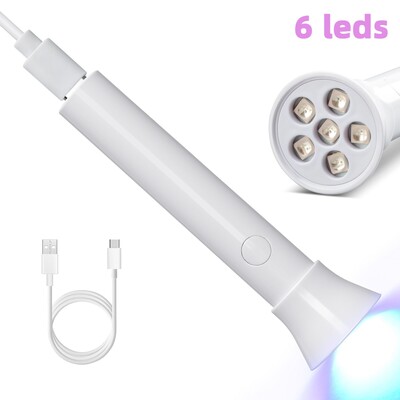 Φορητή λάμπα στεγνωτηρίου νυχιών UV LED φως νυχιών για ωρίμανση όλων των βερνικιών τζελ USB Επαναφορτιζόμενη μηχανή γρήγορου στεγνώματος μανικιούρ Εργαλεία τέχνης νυχιών