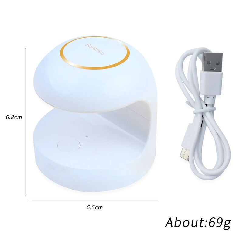18W nagų džiovintuvas Mini USB UV LED lempa Nail Art White Egg Shape Design 120S greitai džiūstantis kietėjantis šviestuvas gelinio lakavimo manikiūro įrankiams