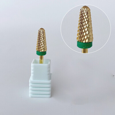 1 τεμ. Χρυσό ασημί φρεζάρισμα τρυπάνι καρβιδίου βολφραμίου 3/32" Περιστροφικό τρυπάνι για μανικιούρ ηλεκτρικό τρυπάνι νυχιών