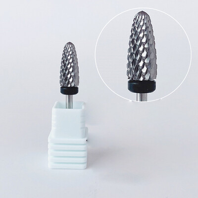 1 τεμ. Χρυσό ασημί φρεζάρισμα τρυπάνι καρβιδίου βολφραμίου 3/32" Περιστροφικό τρυπάνι για μανικιούρ ηλεκτρικό τρυπάνι νυχιών