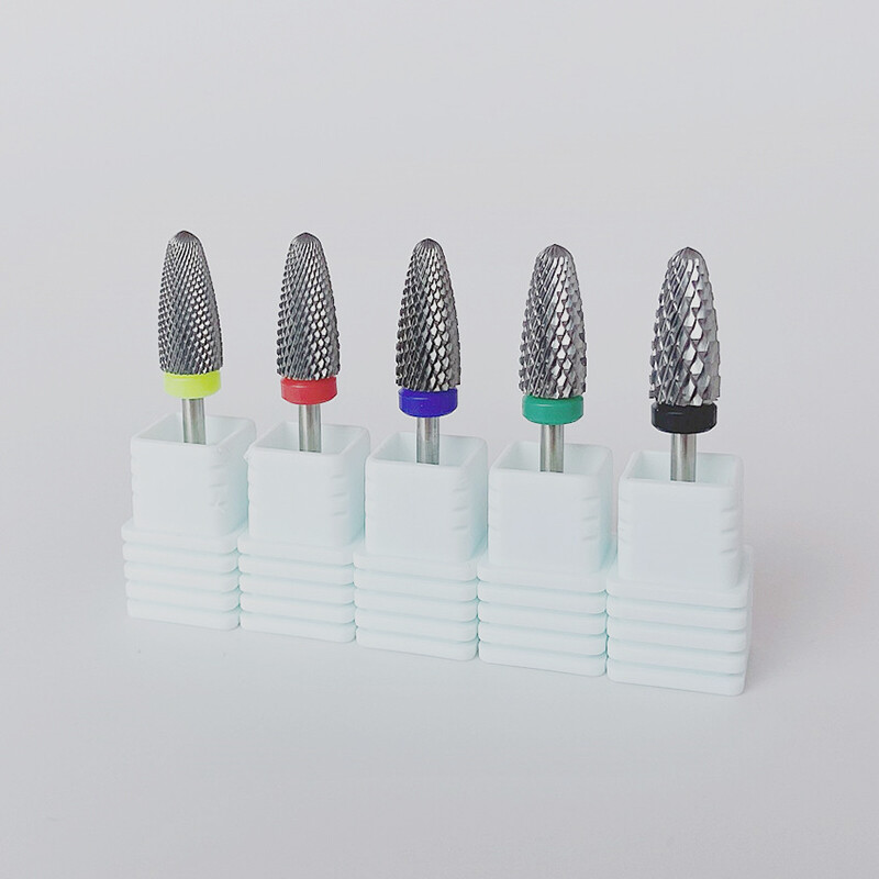 1 τεμ. Χρυσό ασημί φρεζάρισμα τρυπάνι καρβιδίου βολφραμίου 3/32" Περιστροφικό τρυπάνι για μανικιούρ ηλεκτρικό τρυπάνι νυχιών