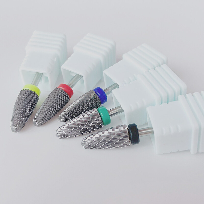 1 τεμ. Χρυσό ασημί φρεζάρισμα τρυπάνι καρβιδίου βολφραμίου 3/32" Περιστροφικό τρυπάνι για μανικιούρ ηλεκτρικό τρυπάνι νυχιών