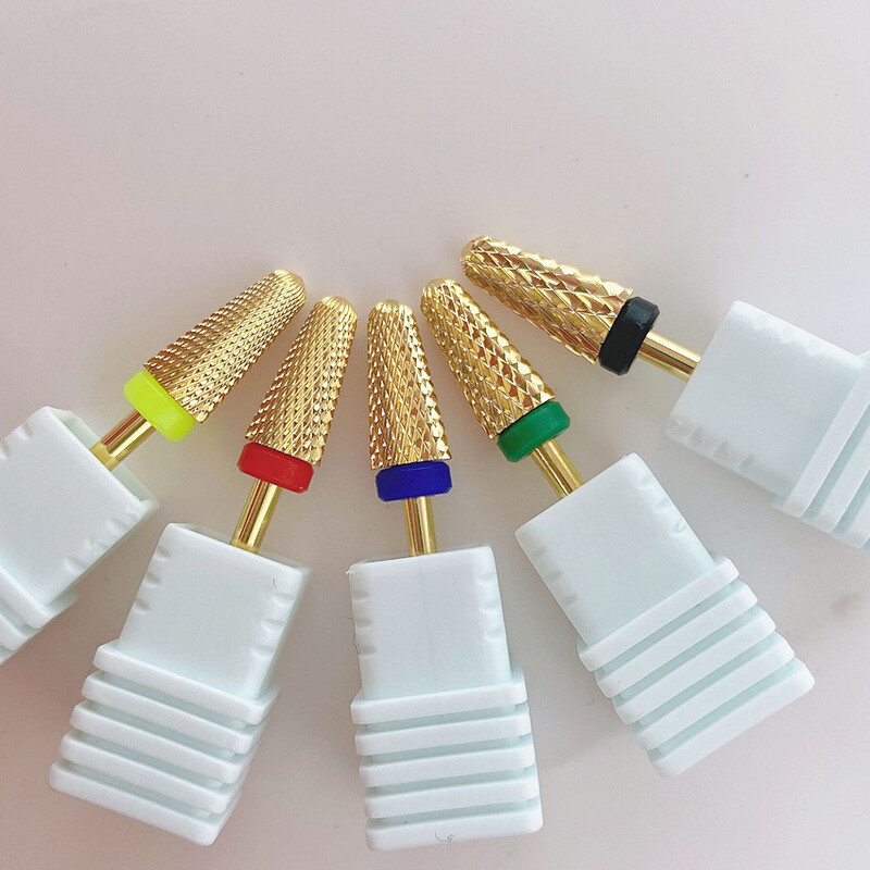 1 τεμ. Χρυσό ασημί φρεζάρισμα τρυπάνι καρβιδίου βολφραμίου 3/32" Περιστροφικό τρυπάνι για μανικιούρ ηλεκτρικό τρυπάνι νυχιών