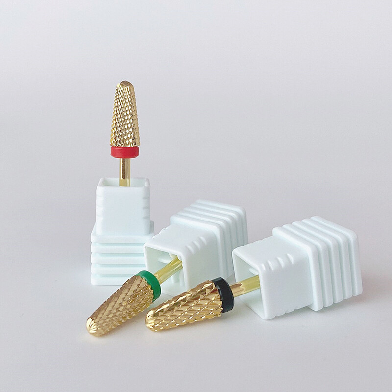 1 τεμ. Χρυσό ασημί φρεζάρισμα τρυπάνι καρβιδίου βολφραμίου 3/32" Περιστροφικό τρυπάνι για μανικιούρ ηλεκτρικό τρυπάνι νυχιών