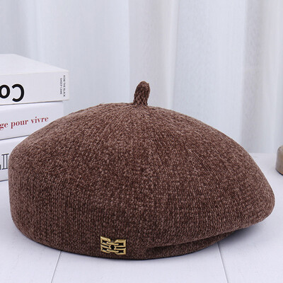 Χειμερινοί μπερέδες για γυναίκες μαλακά και άνετα πλεκτά καπέλα ζωγραφικής vintage καπέλο κολοκύθας lolita hat boinas para mujer