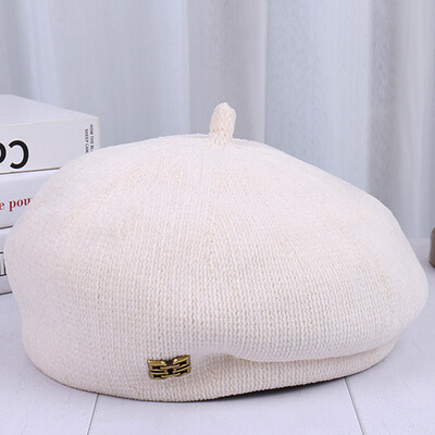 Χειμερινοί μπερέδες για γυναίκες μαλακά και άνετα πλεκτά καπέλα ζωγραφικής vintage καπέλο κολοκύθας lolita hat boinas para mujer