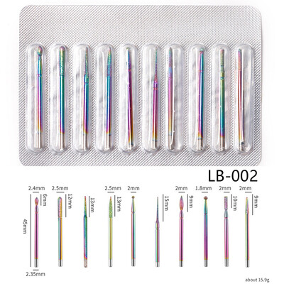 10 kom dijamantnih svrdla za nokte Rotacijska električna glodala za pedikuru Turpije za manikuru Alat za brušenje zanoktica Dodaci