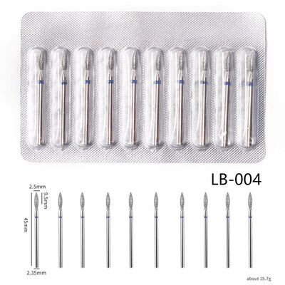 10 kom dijamantnih svrdla za nokte Rotacijska električna glodala za pedikuru Turpije za manikuru Alat za brušenje zanoktica Dodaci
