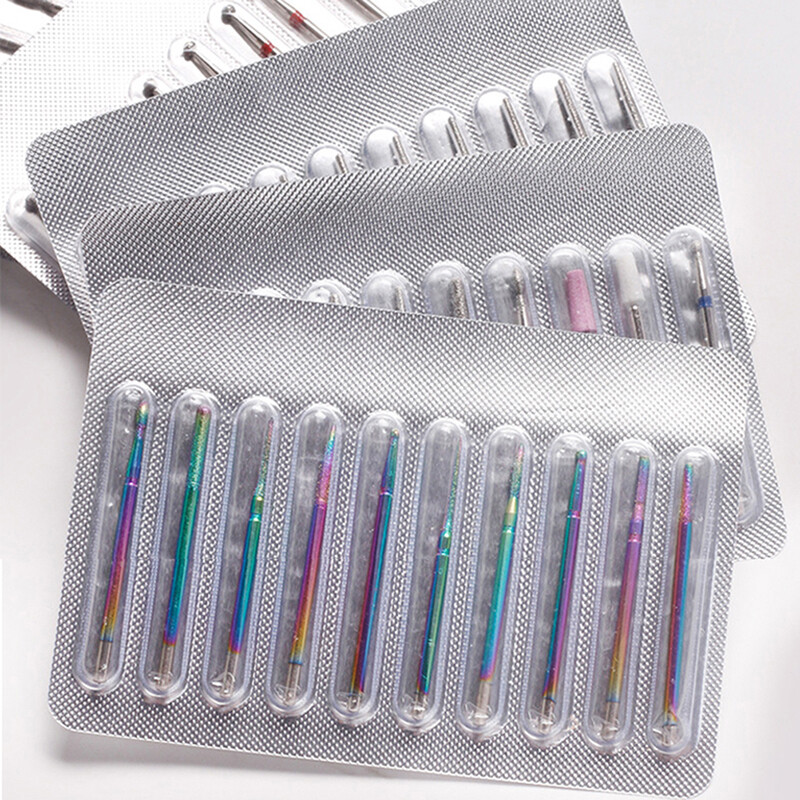 10 kom dijamantnih svrdla za nokte Rotacijska električna glodala za pedikuru Turpije za manikuru Alat za brušenje zanoktica Dodaci