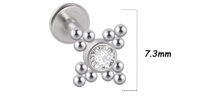 Nova međunarodna šipka za nokte za usne nokte za ušnu kost 16G nokti za piercing od nehrđajućeg čelika s mikro-umetnutim cirkonima vanjskotrgovinski nakit