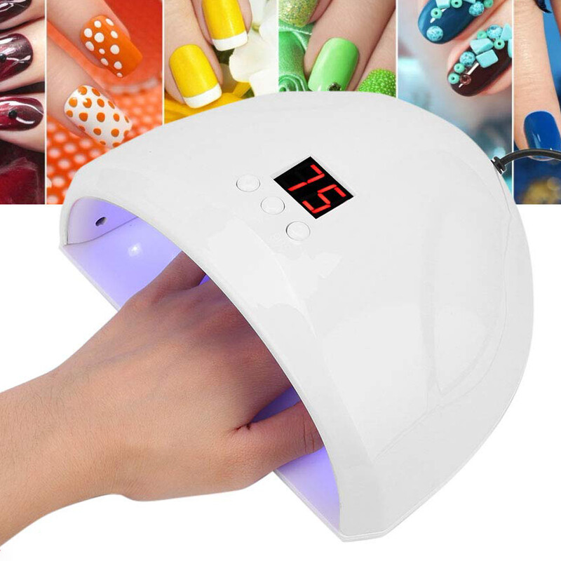 Komplet YIKOOLIN UV LED svjetiljke s električnom bušilicom od 20000 RPM Vilica za mrtvu kožu Dead Skin Push Finger Razdjelnik Nail Art Kit