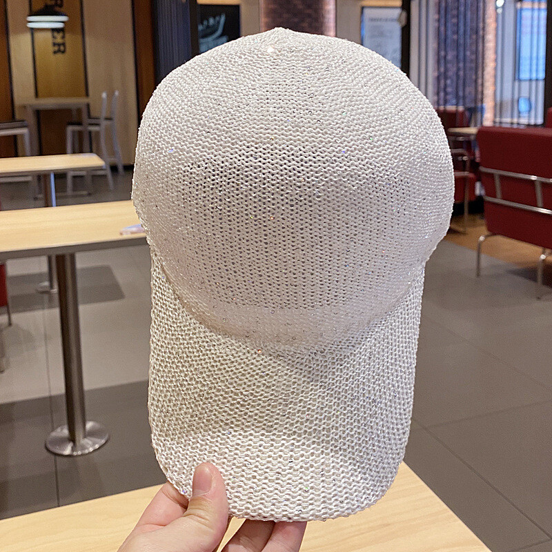 Apsauginis kremas nuo saulės Vasarinės beisbolo kepuraitės Reguliuojamos madingos vientisos spalvos anti-UV Nauja šiaudinė skrybėlė, moteris lauke, laisvalaikio kepurės nuo saulės paplūdimio kepuraitė nuo saulės