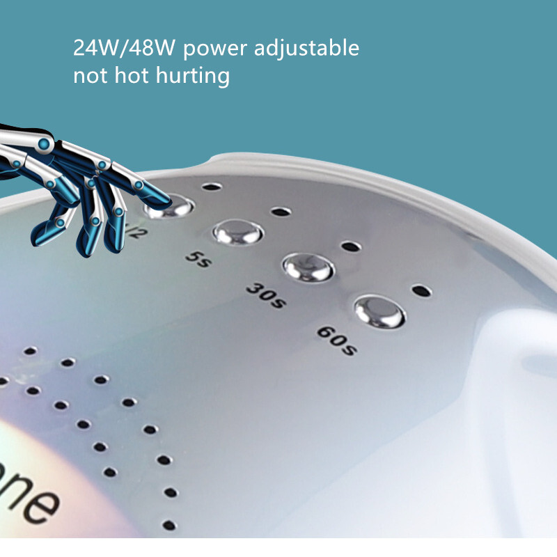 60 W-os UV LED körömlámpa 30 db leddel a kötéshez Gél körömszárító szárító körömlakk lámpa 5/30/60s automatikus érzékelős manikűr eszközök