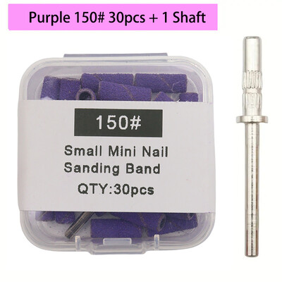 30 τμχ ανά κουτί με άξονα 3,1 mm Mini Zebra λουράκια λείανσης από ανοξείδωτο ατσάλι Τρυπάνια νυχιών Ηλεκτρικό αξεσουάρ για μανικιούρ