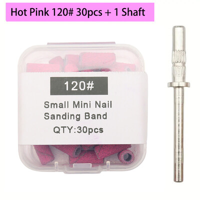 30 τμχ ανά κουτί με άξονα 3,1 mm Mini Zebra λουράκια λείανσης από ανοξείδωτο ατσάλι Τρυπάνια νυχιών Ηλεκτρικό αξεσουάρ για μανικιούρ