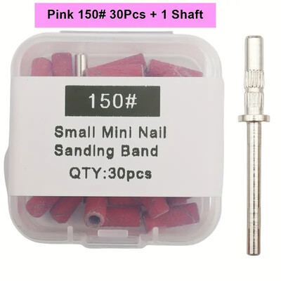 30 τμχ ανά κουτί με άξονα 3,1 mm Mini Zebra λουράκια λείανσης από ανοξείδωτο ατσάλι Τρυπάνια νυχιών Ηλεκτρικό αξεσουάρ για μανικιούρ