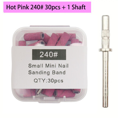 30 τμχ ανά κουτί με άξονα 3,1 mm Mini Zebra λουράκια λείανσης από ανοξείδωτο ατσάλι Τρυπάνια νυχιών Ηλεκτρικό αξεσουάρ για μανικιούρ