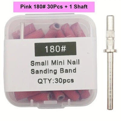 30 τμχ ανά κουτί με άξονα 3,1 mm Mini Zebra λουράκια λείανσης από ανοξείδωτο ατσάλι Τρυπάνια νυχιών Ηλεκτρικό αξεσουάρ για μανικιούρ