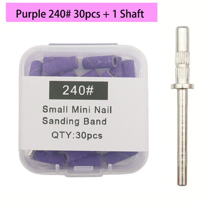 30 τμχ ανά κουτί με άξονα 3,1 mm Mini Zebra λουράκια λείανσης από ανοξείδωτο ατσάλι Τρυπάνια νυχιών Ηλεκτρικό αξεσουάρ για μανικιούρ