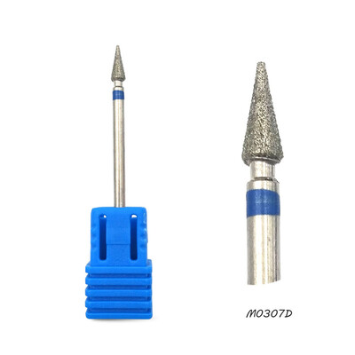 HYTOOS 4 tipuri de burghie diamantate pentru unghii 3/32" Freze rotative pentru freza pentru manichiura Accesorii pentru foraj pentru pedichiura Instrumente pentru frumusete pentru unghii