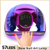 Φωτιστικό για στεγνωτήριο νυχιών UV LED 114W UV Φως στεγνωτήρα νυχιών για Gel Nails 57 Beads Professional Fast Curing Gel Polish Lamp for Salon