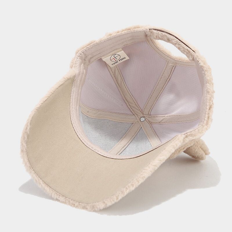 Φθινοπωρινό και Χειμώνα Γυναικεία αυτιά γάτας Καπέλο μπέιζμπολ Λούτρινο καπέλο πάπιας Γλώσσα κινουμένων σχεδίων Καπέλο μόδας Rebound Ρυθμιζόμενο καπέλο αναψυχής
