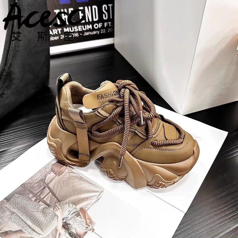 Explosive Street Dad Shoes Sieviešu apavi Rudens 2023 New Hot Style Universāls, mazas, biezas zoles, paceļamas vieglas sporta apavi