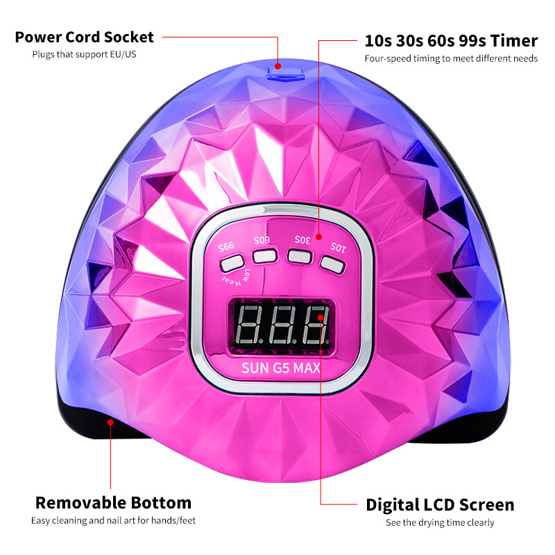 45LEDs nagu žāvētājs ar automātisku sensoru nagu mākslas lampu High Power No Black Hands gēla lakas žāvētājs manikīra pedikīra salona rīks