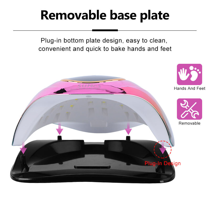 63LEDs UV LED nagų lempų džiovintuvas, skirtas kietinti visus gelinius nagų lakus, skirtus geliniam nagų džiovinimui, lengviems manikiūro įrankiams