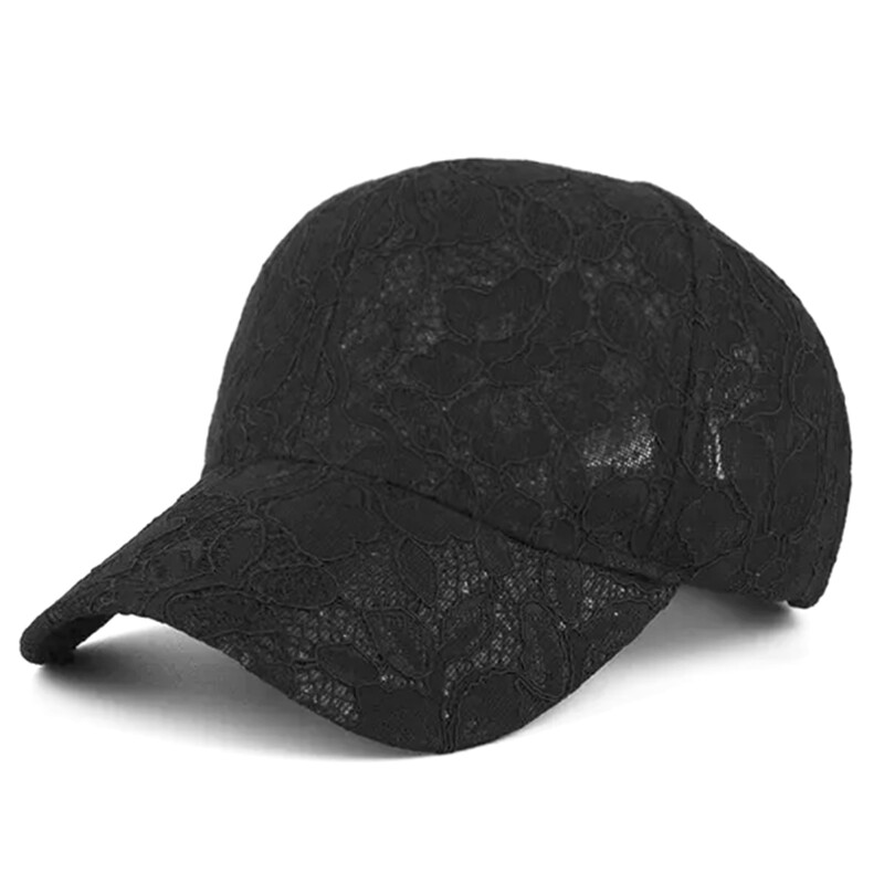 Princesės stiliaus nėrinių siuvinėjimas tinklelis, gėlė, pavasaris ir vasara, moteriškos beisbolo kepuraitės, orui pralaidžios moteriškos kepuraitės jaunai merginai BQ091