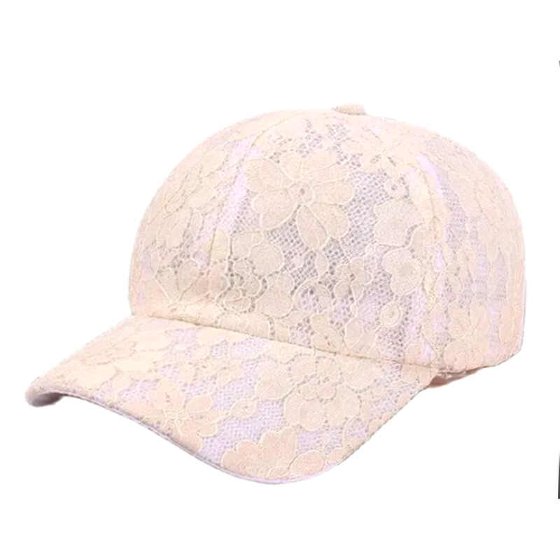 Princesės stiliaus nėrinių siuvinėjimas tinklelis, gėlė, pavasaris ir vasara, moteriškos beisbolo kepuraitės, orui pralaidžios moteriškos kepuraitės jaunai merginai BQ091