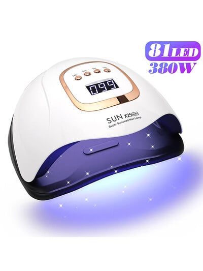 SUN X25MAX 81LED UV Λάμπα για Στέγνωμα Νυχιών Γρήγορης Στερέωσης Όλων Gel Gel Βερνίκι νυχιών Επαγγελματικό Σαλόνι μανικιούρ με στεγνωτήριο UV Light