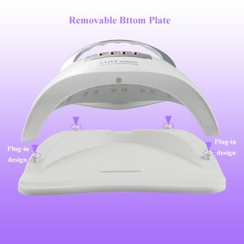 Υψηλής ισχύος SUN X26MAX UV LED Λάμπα νυχιών για γρήγορο στέγνωμα Gel Μηχάνημα Φωτοθεραπείας Νυχιών 81 LED Εργαλεία Μανικιούρ Σαλονιού Νυχιών