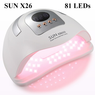 High Power SUN X26MAX UV LED svjetiljka za nokte za brzo sušenje gela za fototerapiju noktiju 81 LED dioda Salon za manikuru Alati za ukrašavanje noktiju