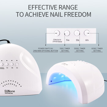 48W Led UV Lamp Nail Dryer for Curring All Gel Gel Nail Polish Machine Drying Lamp with Timer Salon Tools