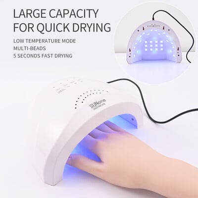 48W Led UV Lamp Nail Dryer for Curring All Gel Gel Nail Polish Machine Drying Lamp with Timer Salon Tools