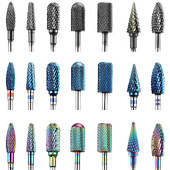 Φρέζα για μανικιούρ Καρβίδιο Rainbow Tungsten Nail Drill Bits Αξεσουάρ μηχανής Περιστροφικά ηλεκτρικά εργαλεία για λίμες νυχιών