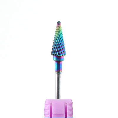 Φρέζα για μανικιούρ Καρβίδιο Rainbow Tungsten Nail Drill Bits Αξεσουάρ μηχανής Περιστροφικά ηλεκτρικά εργαλεία για λίμες νυχιών