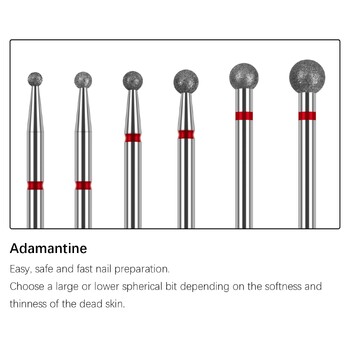 Τρυπάνια νυχιών 3/32 ιντσών Αφαίρεση επιδερμίδας Κόφτης σε σχήμα μπάλας E-λίμας για ηλεκτρική λίμα νυχιών Προμήθειες Nail Art για επαγγελματίες